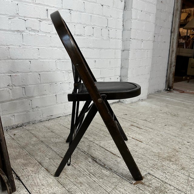Wood Louis Rastetter and Sons Wooden Folding Chair For Sale - Image 7 of 12