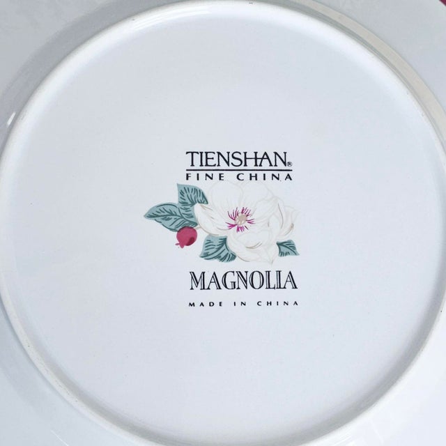 Ceramic Vintage 14" Oval Serving Platter Magnolia by Tienshan Fine China For Sale - Image 7 of 8
