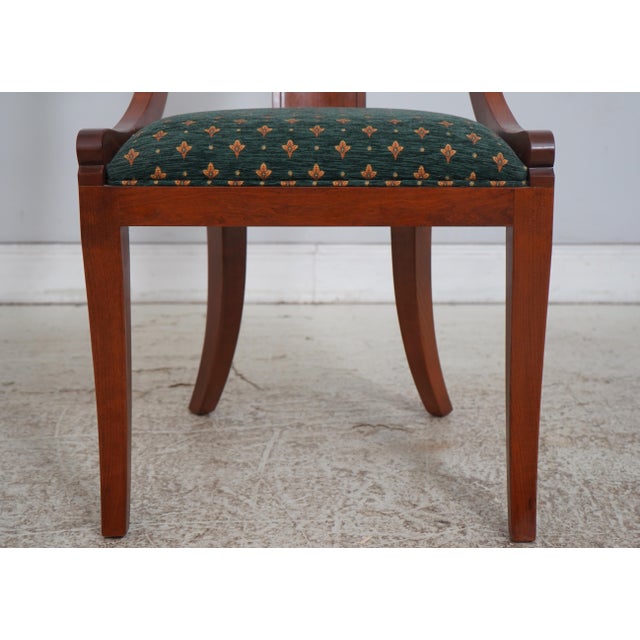 Green Set of 6 Stickley Cherry Regency Dining Room Chairs For Sale - Image 8 of 18