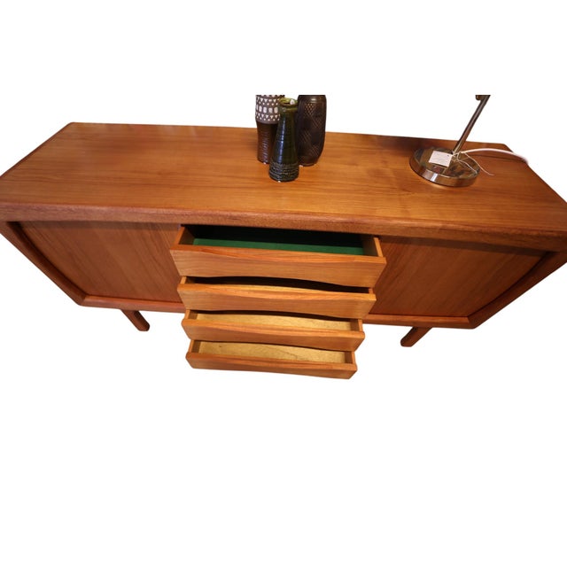 Mid-Century Modern Sideboard in Teak by H. P. Hansen and Burchardt Nielsen for Dyrlund, 1960s For Sale - Image 3 of 15