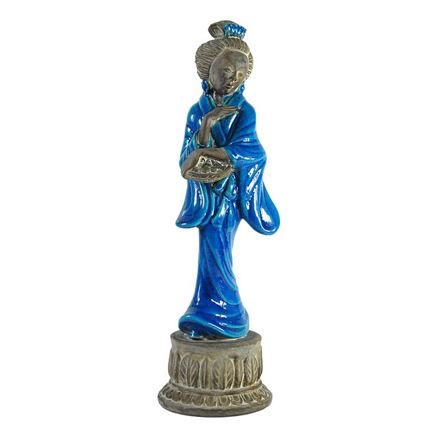 Italian Ceramic Figurine by Ugo Zaccagnini, 1940s For Sale