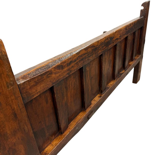 Antique Traditional Spanish Oak Bench For Sale - Image 16 of 18