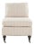 Slipper Chair in Flax Beige & Espresso For Sale
