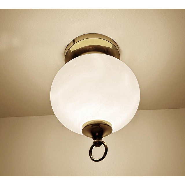 Vintage Glass Ceiling Light from Limburg For Sale - Image 6 of 12