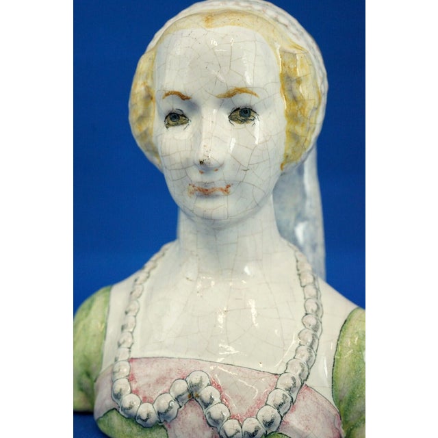 Majolica Terracotta Bust by Gian Battista (Nanni) Valentini for Arcore Ceramic, 1960s For Sale - Image 16 of 18