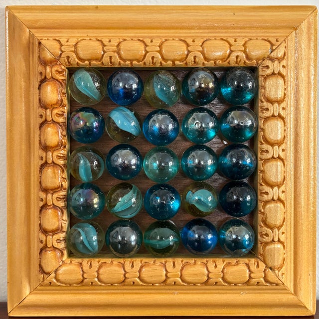 Wood Glass Marble Pop Art, Framed For Sale - Image 7 of 7