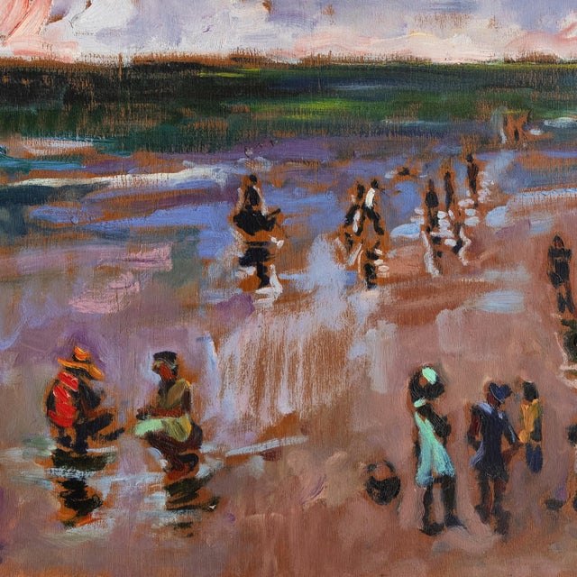 Modern 'Beach Day at Porto Seguro' by Sergio Telles, 1976, Brazilian Fauvist Coastal Landscape, Rio De Janiero For Sale - Image 3 of 8