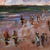 Modern 'Beach Day at Porto Seguro' by Sergio Telles, 1976, Brazilian Fauvist Coastal Landscape, Rio De Janiero For Sale - Image 3 of 8