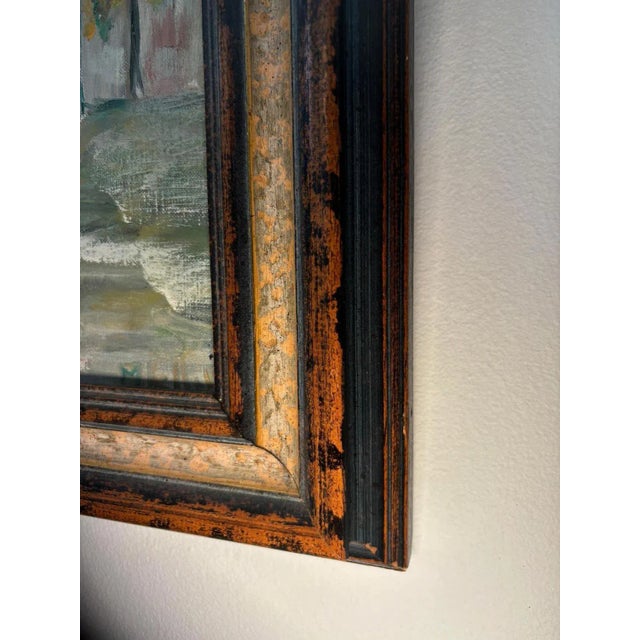 M. Keller, Colorful Houses, Oil on Canvas For Sale - Image 6 of 9