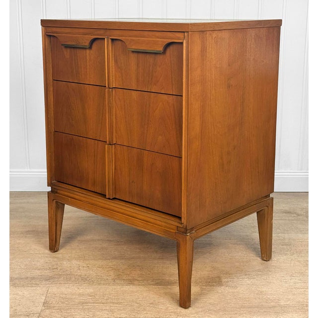 Mid-Century Modern Walnut Chest of Drawers Dresser Credenza by Basic-Witz For Sale - Image 4 of 13