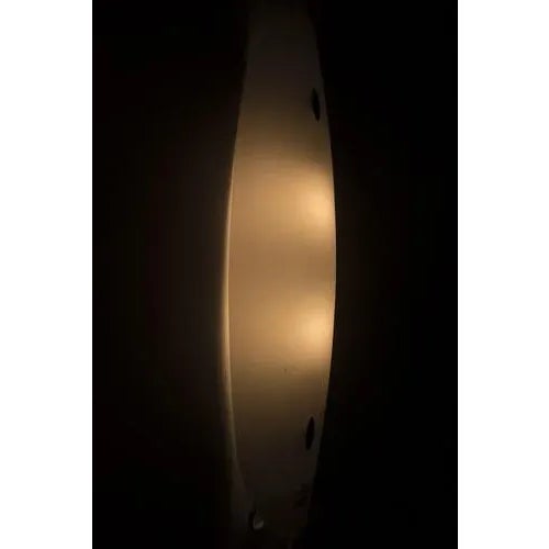 Beautifully shaped vintage wall lamp by inside italy. The lamp is made of white vetri murano glass. Still has the original...