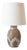 Beige and White Geometric Pattern Ceramic Table Lamp, 1960s For Sale