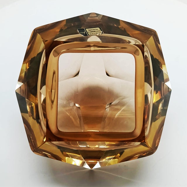 1960s Vintage Italian Multifaceted Ashtray in Murano Glass by Flavio Poli for Seguso, 1960s For Sale - Image 5 of 8
