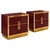Burgundy Glass Bedside Cabinets with Brass Handles from Justfurnituress SRL, Set of 2 For Sale - Image 11 of 11
