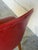 Plastic Red Vinyl Barrel Accent Chair With Tapered Wood Legs Mid-Century Modern 1960s For Sale - Image 7 of 11