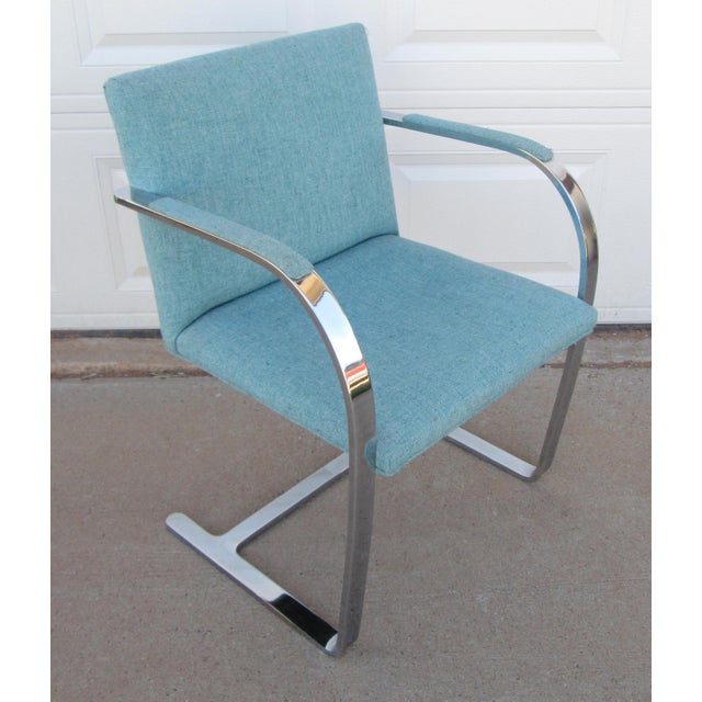 Mid 20th Century Attributed to Ludwig Mies Van Der Rohe Brno Style Chair Flat Arm For Sale - Image 12 of 14