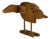 Vintage American Folk Art Articulated Bird Sculpture in Blond Brown Wood For Sale