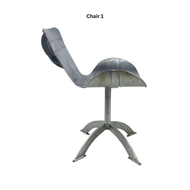 1960s 1960s Post Modern Metal Sculptural Chair (Set of 2) For Sale - Image 5 of 12