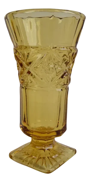 Art Deco Amber Glass Vase, 1940s