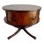 Regency Drum Table With Leather Top, Flame Mahogany, England, 1930s For Sale