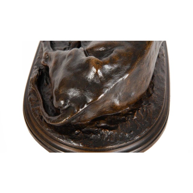 Circa 1880 French Antique Bronze Sculpture “Resting Bull” by Rosa Bonheur For Sale - Image 10 of 12