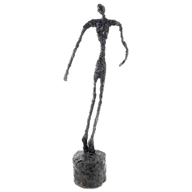 Modern Dark Patinated Falling Man Sculpture, Bronze For Sale - Image 5 of 11
