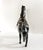 1970s Vintage Black Equestrian Horse Sculpture With Leather Saddle & Bridle For Sale - Image 5 of 12