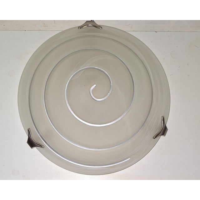 Vintage Ceiling Lamp with White Mottled Glass Shade, 2000s For Sale - Image 6 of 7