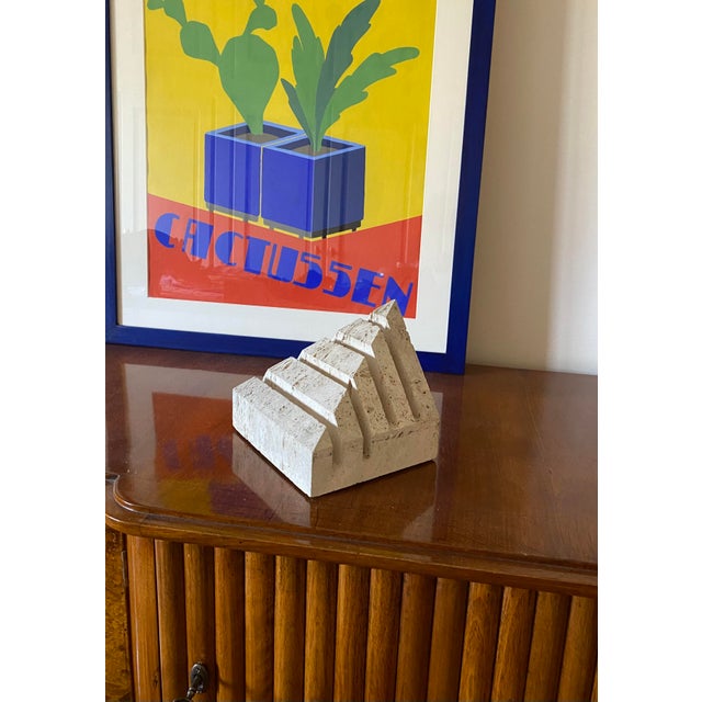 Travertine Desk Organizer by Enzo Mari for Fratelli Mannelli, Italy, 1970s For Sale - Image 9 of 18