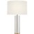 Modern AERIN by Visual Comfort Signature Lineham 29.5" Cordless Table Lamp in Crystal and Hand-Rubbed Antique Brass with Linen Shade For Sale - Image 3 of 3