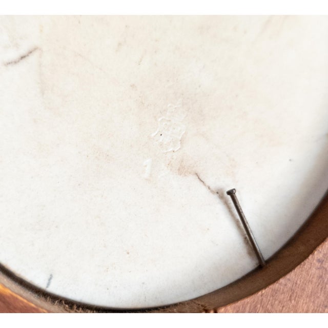 19th Century German KPM Style Miniature Portrait on Porcelain in Shadowbox Frame For Sale - Image 16 of 18