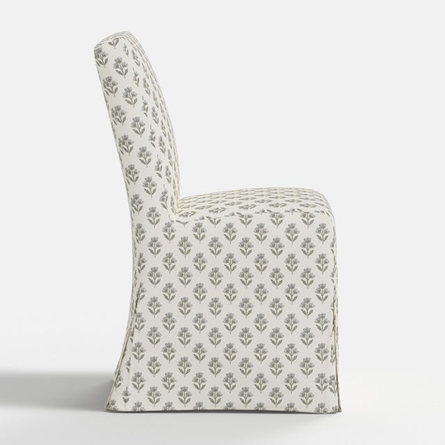 Slipcover for Stoffer Home x Cloth & Company for Lindy Slipcover Dining Chair in Francie Floral Flint For Sale In Chicago - Image 6 of 7