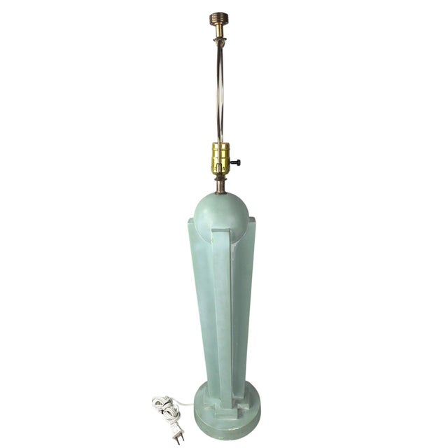 Mid-Century Modern 1950s Art Deco Style Lamp For Sale - Image 3 of 9