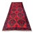 Turkmen Tribal Red Afghan Hand-Knotted Wool Runner - 5'1" X 13' For Sale