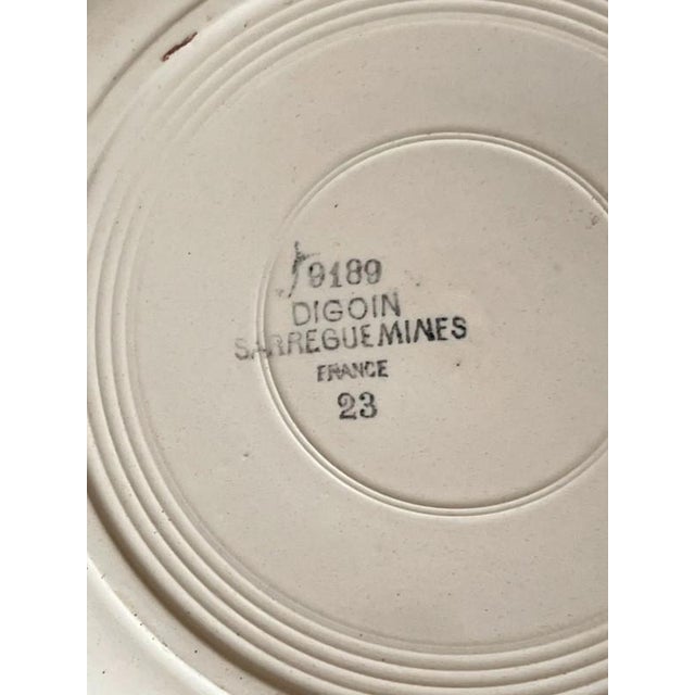 Half-Deep Earthenware Plates from Sarreguemines Digoin, France, 1960s, Set of 4 For Sale - Image 10 of 14