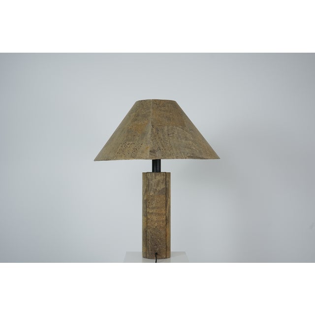 Mid-Century Modern Large Table Lamp in Cork by Ingo Maurer for Design M, 1970s For Sale - Image 3 of 12