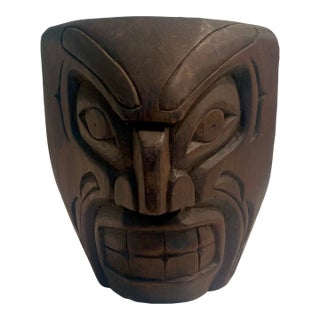 William (Billy) Robertson Pacific North Coast Cedar Bear Mask For Sale