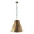Thomas O'Brien for Visual Comfort Signature Goodman Medium Hanging Light in Hand-Rubbed Antique Brass with Hand-Rubbed Antique Brass Shade For Sale