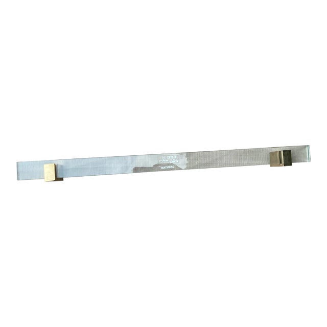 1990s Arte Fontana Art Glass Italian Brass 24" Towel Bar For Sale