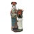Chinese Porcelain Qing Style Dressing Red Flower Lady Figure For Sale