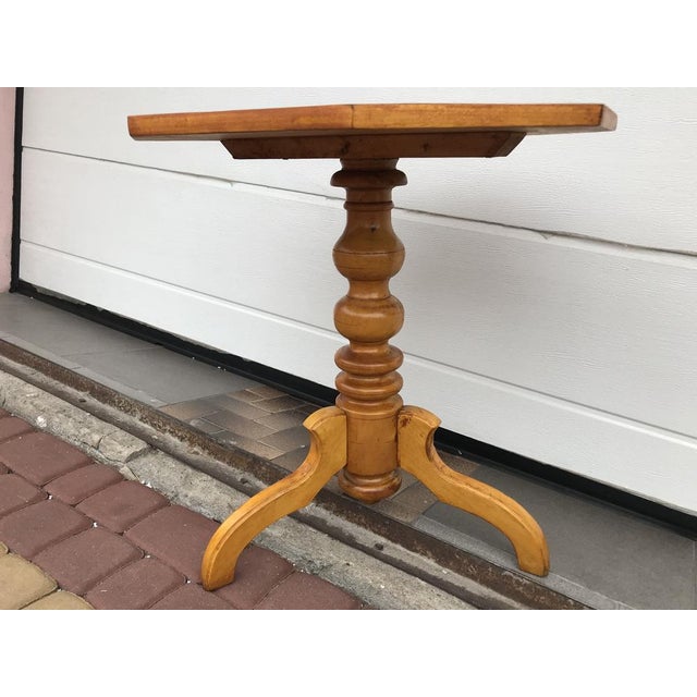 Octagonal Table in Birch Wood, 1970s For Sale - Image 10 of 18