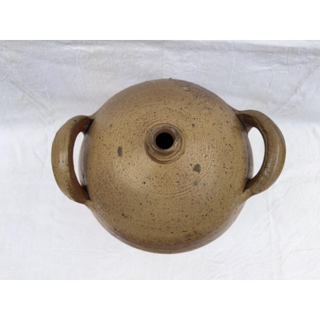 French Provincial Antique French Stoneware Vinegar Jar / Floor Vase, Poitou, C. 1900 For Sale - Image 3 of 18