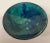 Gorgeous turquoise swirl design hand painted artisan clay bowl. These pieces are unique and one of a kind. Rich colors are...