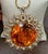 Vintage 150 Ct Round Shape Citrine Pendent 14 Kt Yellow Gold with Chain Italy For Sale - Image 9 of 18