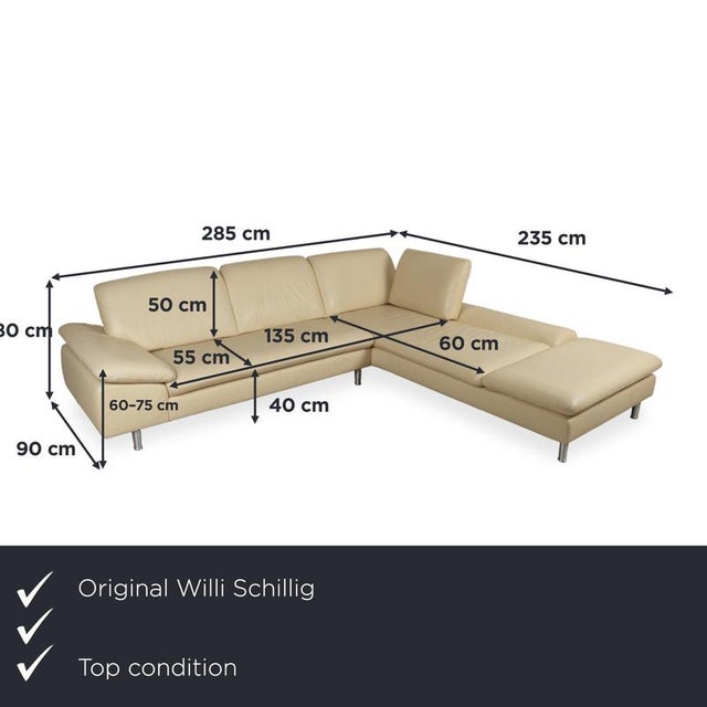 The Willi Schillig Loop corner sofa in beige leather proves that a generously sized corner piece can still appear light...