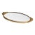Vintage French Oval Mirrored Vanity Tray With Gold Roses, Circa 1950s For Sale