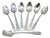 Silver Coffee Spoons and Sugar Shovel with Handle Reliefs, Set of 6 For Sale