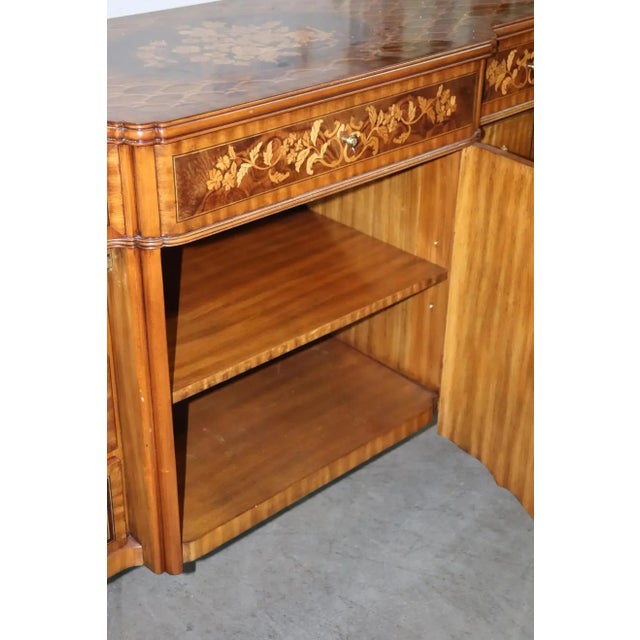 Maitland Smith Optical Illusion Inlaid French Louis XV Style Grand Commode For Sale - Image 4 of 13