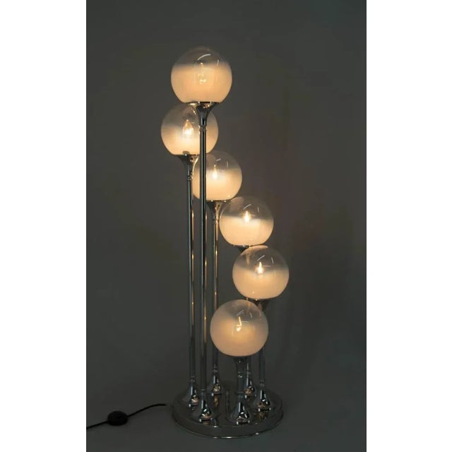 6-Arms Floor Lamp attributed to Targetti Sankey, Italy, 1960s For Sale - Image 3 of 11