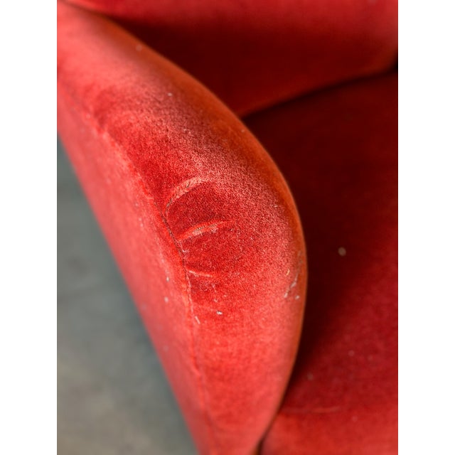 1960s Danish Cabinetmaker Wingback Chair in Mohair For Sale - Image 5 of 10